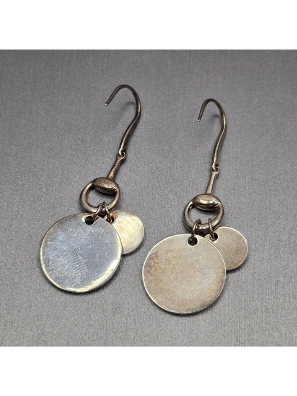 Gucci Metal Horsebit Bee Drop Earrings 2" Fashion Runway Collection - Picture 8 of 9